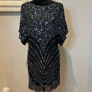 Aidan mattox flapper style beaded dress size 2